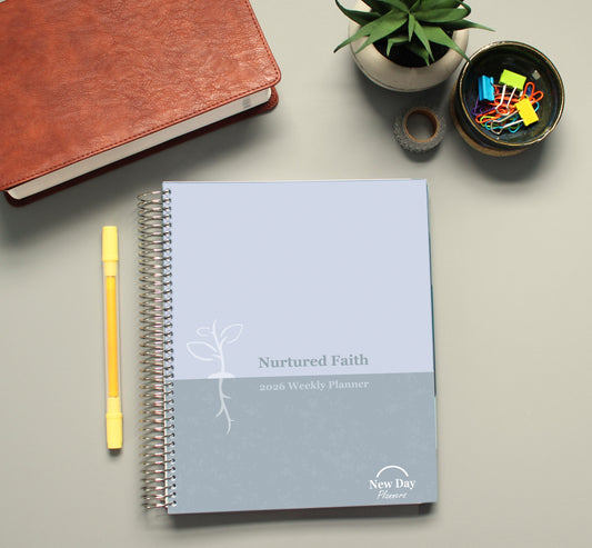 2026 Nurtured Faith Weekly Planner--Gray (Monday-Sunday View)