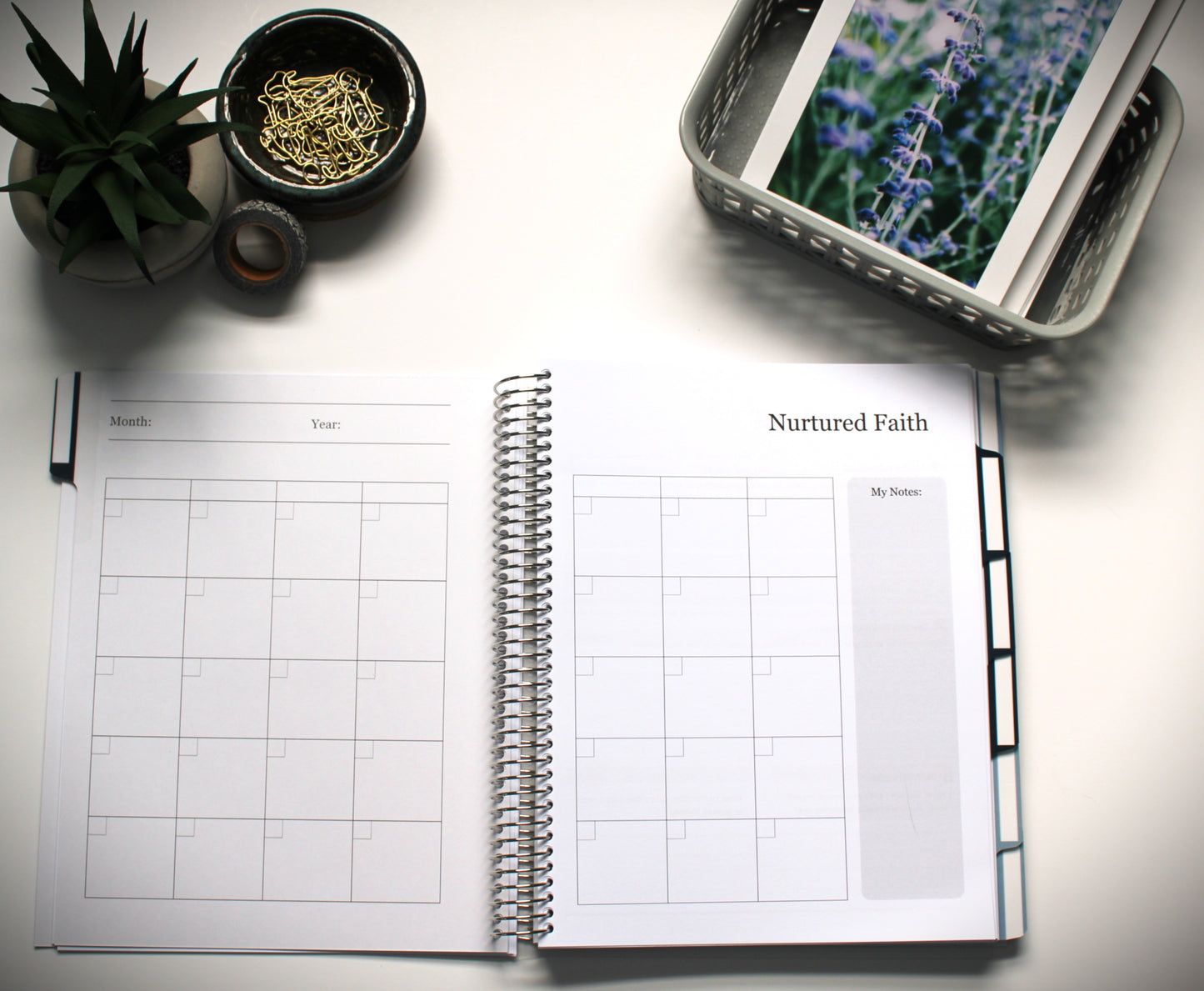 UNDATED Nurtured Faith Weekly Planners--Gray