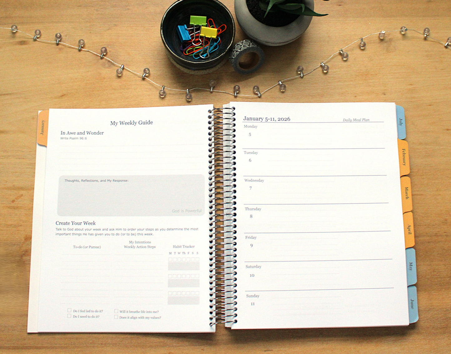 2026 In Awe and Wonder Weekly Planner (Water)