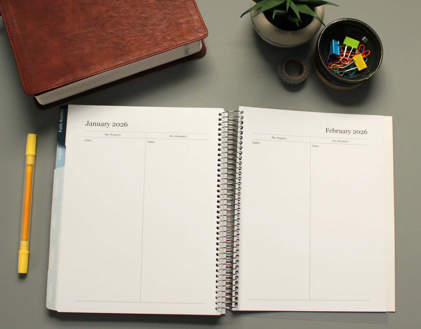 2026 Nurtured Faith Weekly Planner --Deep Blue (Monday-Sunday View)
