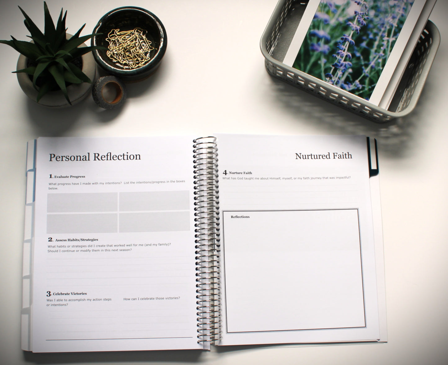 UNDATED Nurtured Faith Weekly Planner --Deep Blue
