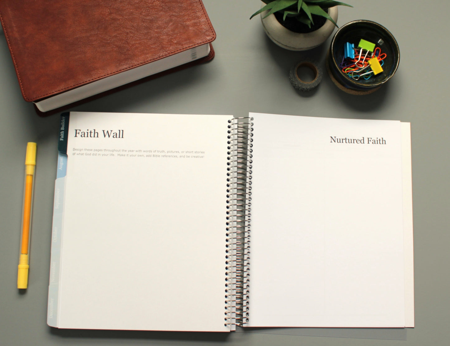 2026 Nurtured Faith Weekly Planner--Gray (Monday-Sunday View)