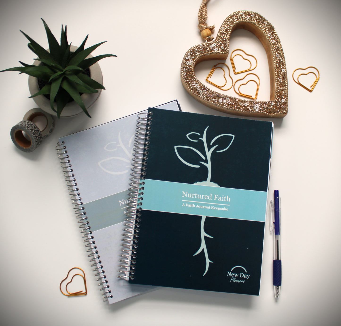 Nurtured Faith Journal: A Faith Journal Keepsake (Deep Blue)