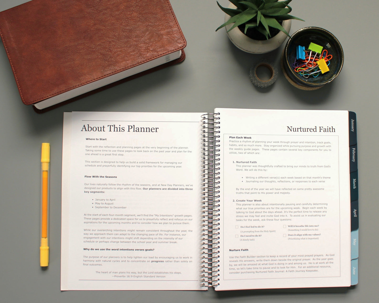 2026 Nurtured Faith Weekly Planner--Gray (Monday-Sunday View)