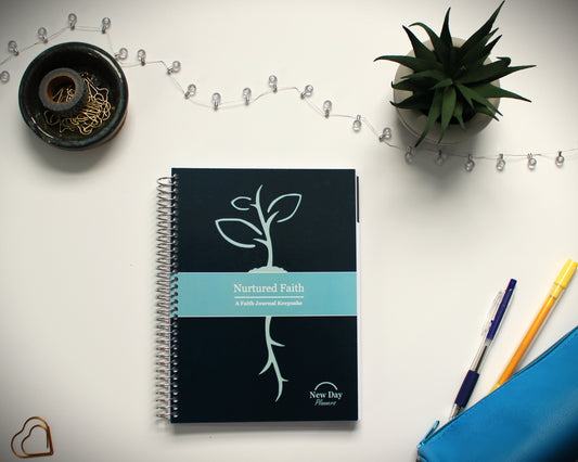 Nurtured Faith Journal:  A Faith Journal Keepsake (Deep Blue)