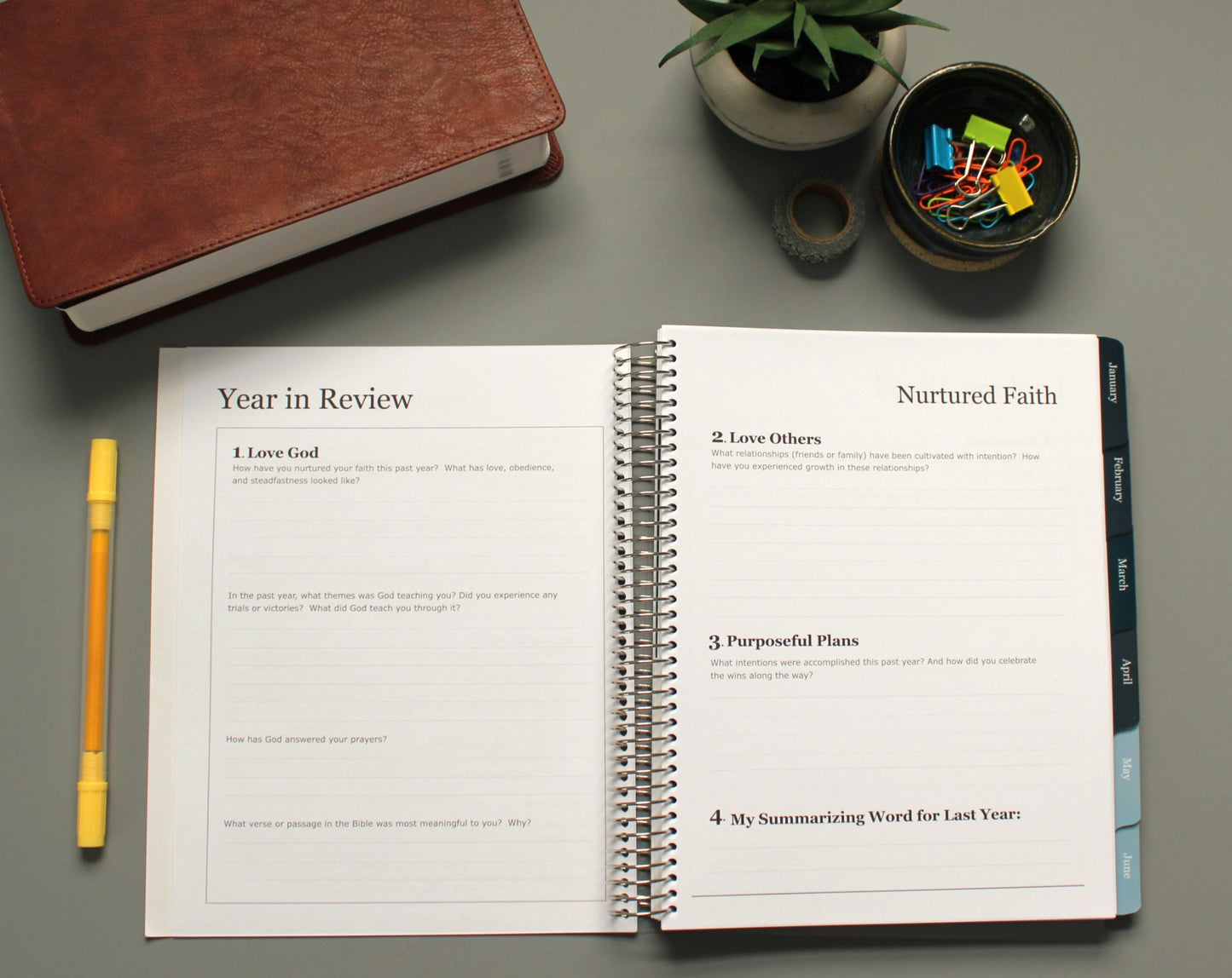 2026 Nurtured Faith Weekly Planner --Deep Blue (Monday-Sunday View)