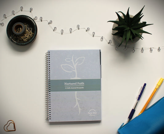 Nurtured Faith Journal:  A Faith Journal Keepsake (Gray)