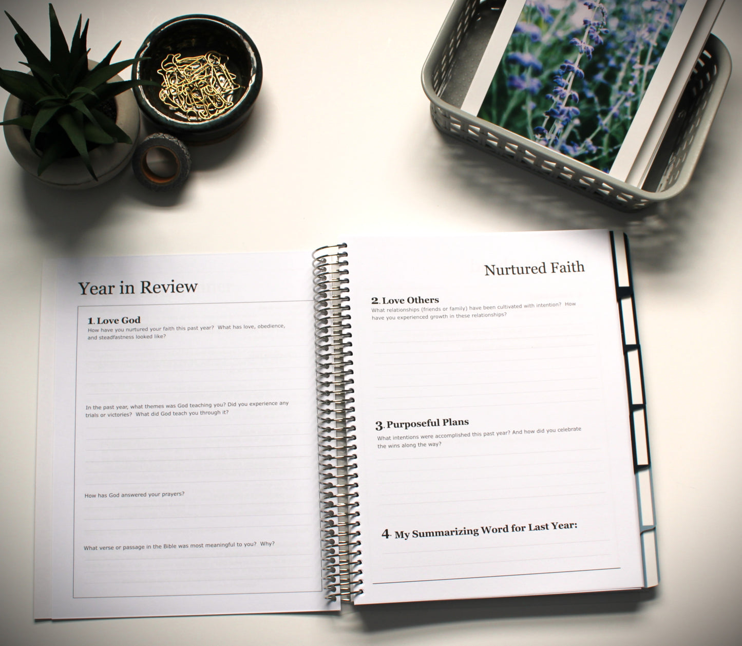 UNDATED Nurtured Faith Weekly Planner --Deep Blue