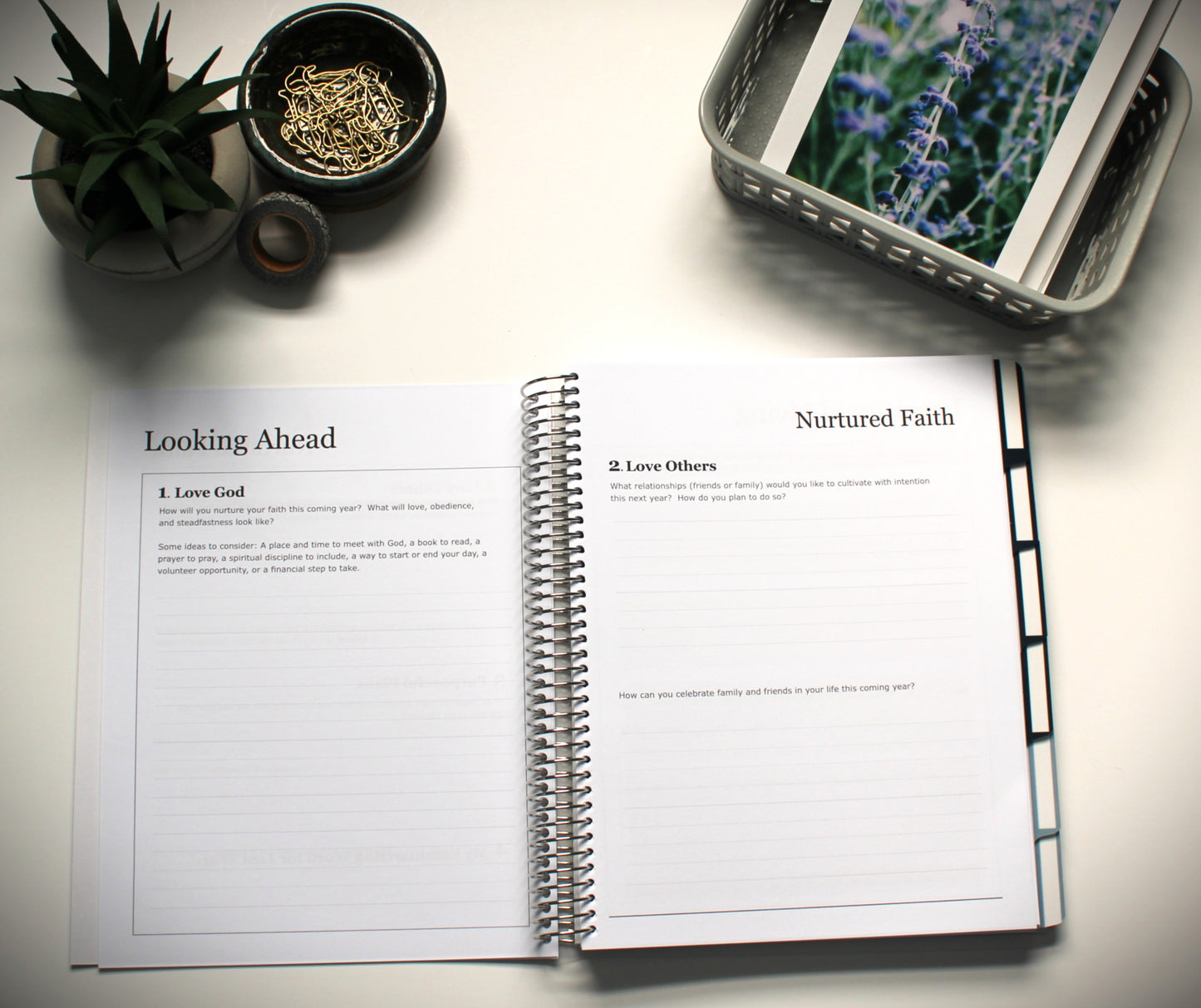 UNDATED Nurtured Faith Weekly Planner --Deep Blue