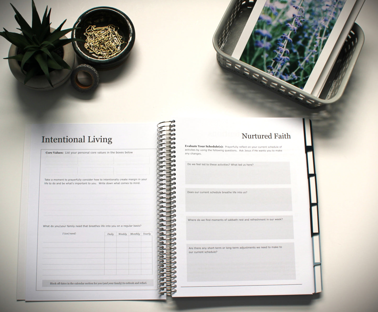 UNDATED Nurtured Faith Weekly Planner --Deep Blue