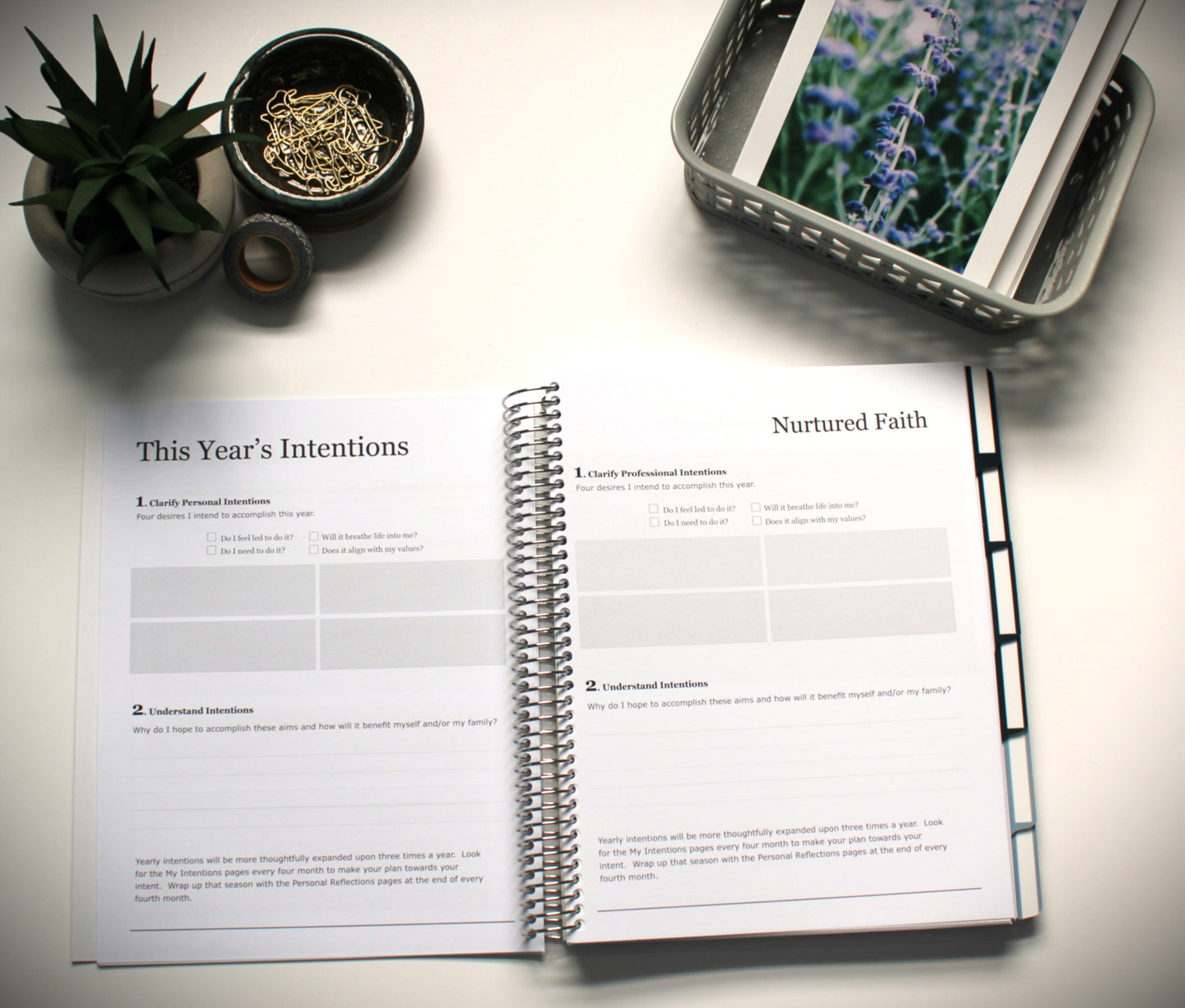 UNDATED Nurtured Faith Weekly Planner --Deep Blue