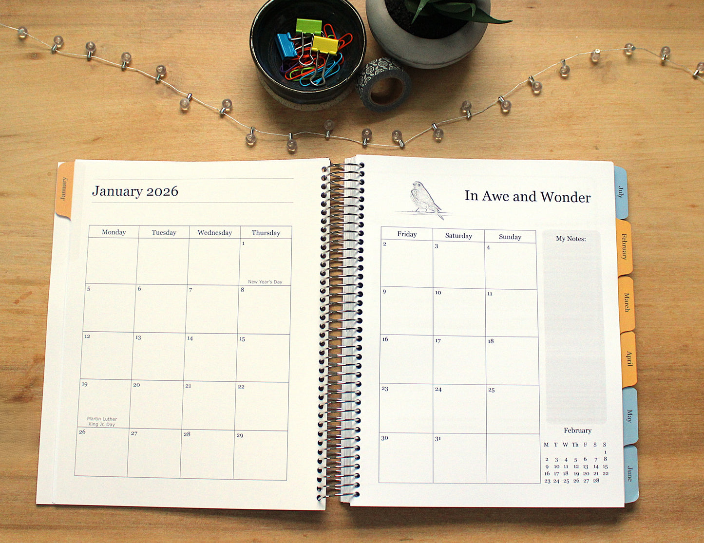 2026 In Awe and Wonder Weekly Planner (Water)