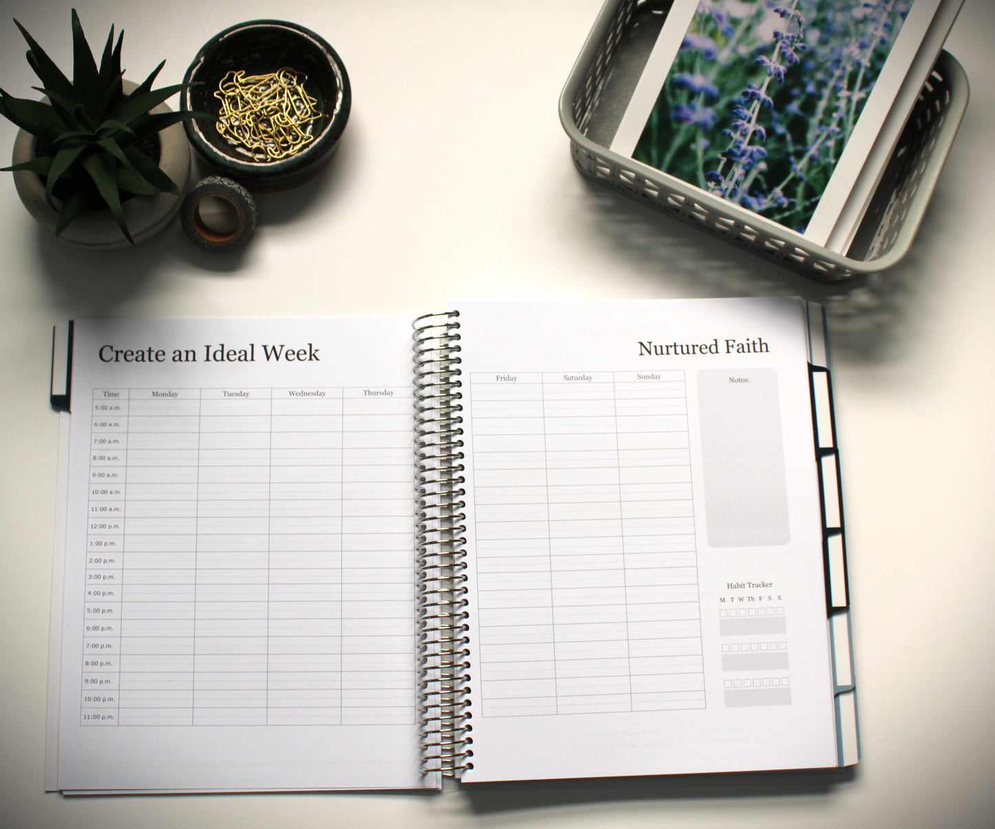 UNDATED Nurtured Faith Weekly Planners--Gray