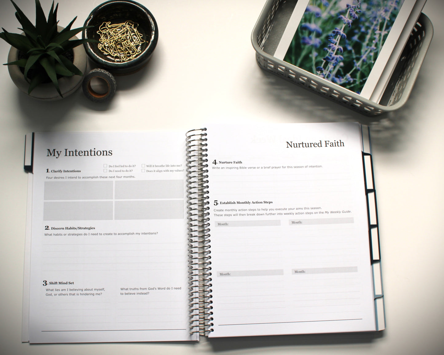 UNDATED Nurtured Faith Weekly Planners--Gray