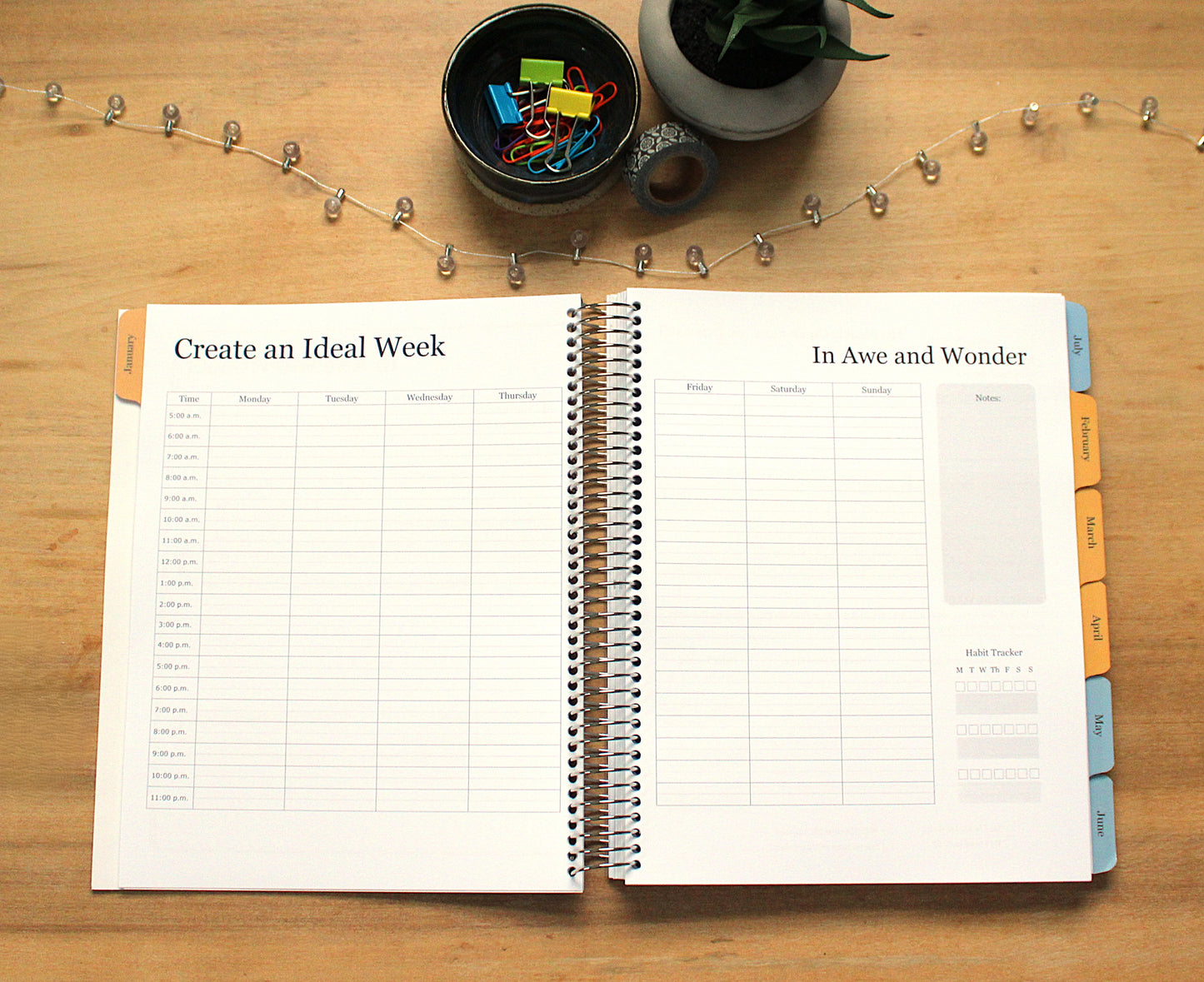 2026 In Awe and Wonder Weekly Planner (Water)