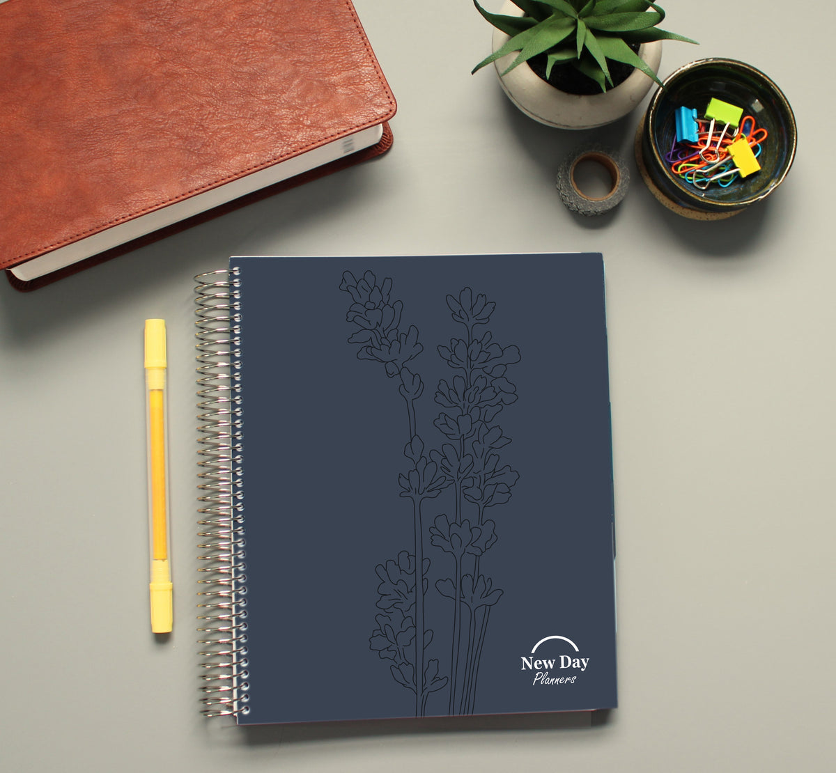 2027 Monday-Sunday Weekly Faith-Based Productive Planner (Dark Blue)