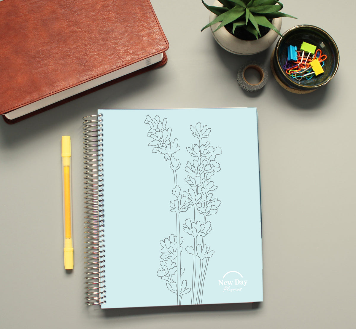 2027 Monday-Sunday Weekly Faith-Based Productive Planner (Light Blue)