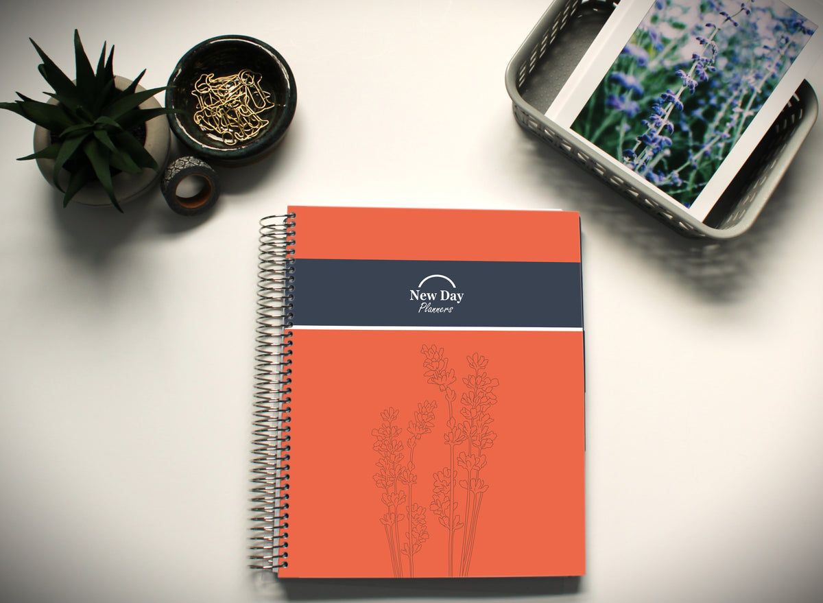 UNDATED Weekly Faith-Based Productive Planner (Red-Orange)