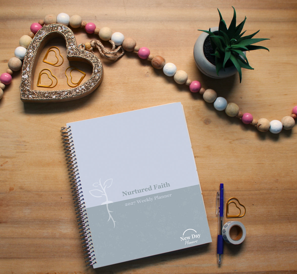 2027 Nurtured Faith Planner (Monday-Sunday Original Weekly View) Gray