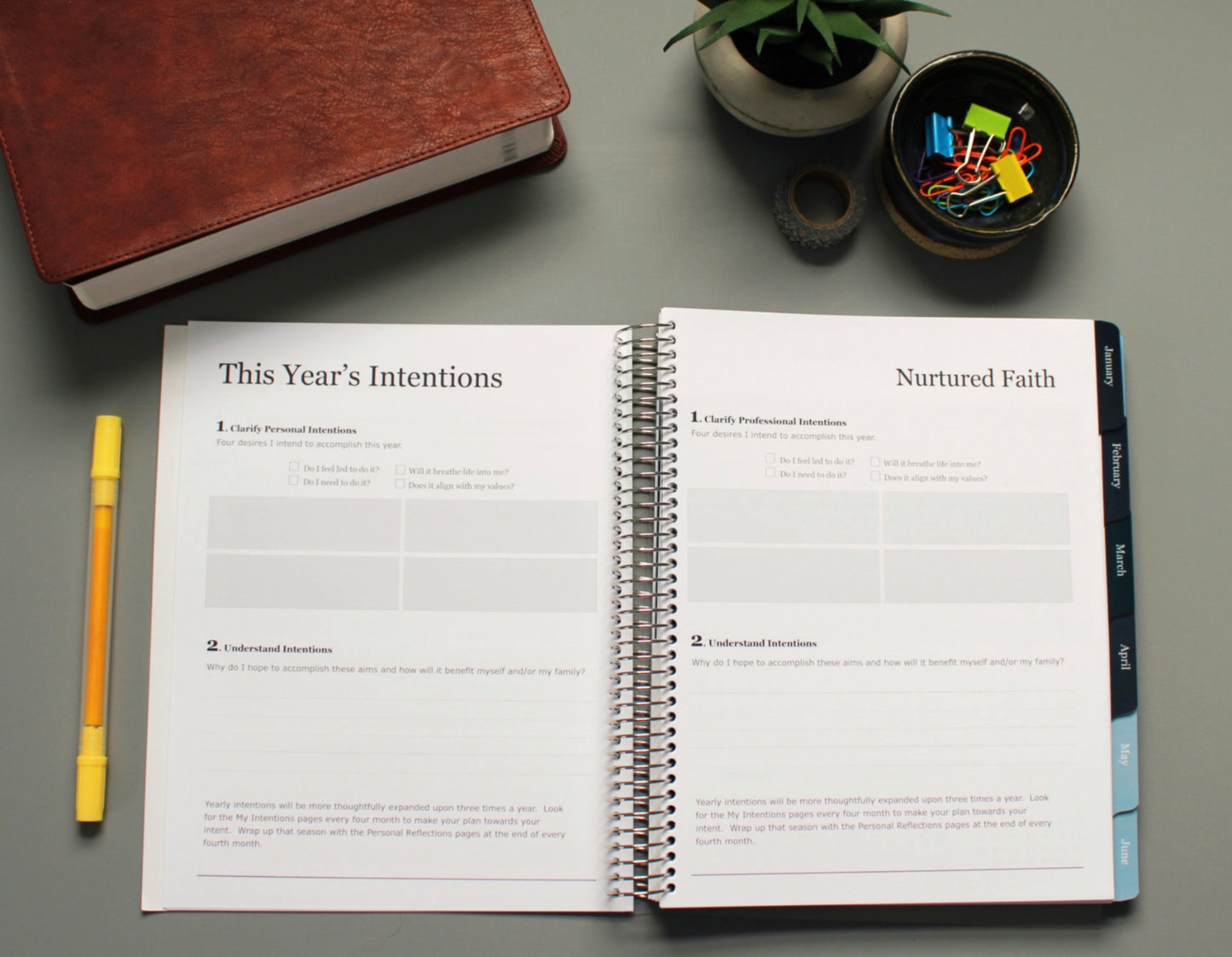 2026 Nurtured Faith Weekly Planner--Gray (Monday-Sunday View)