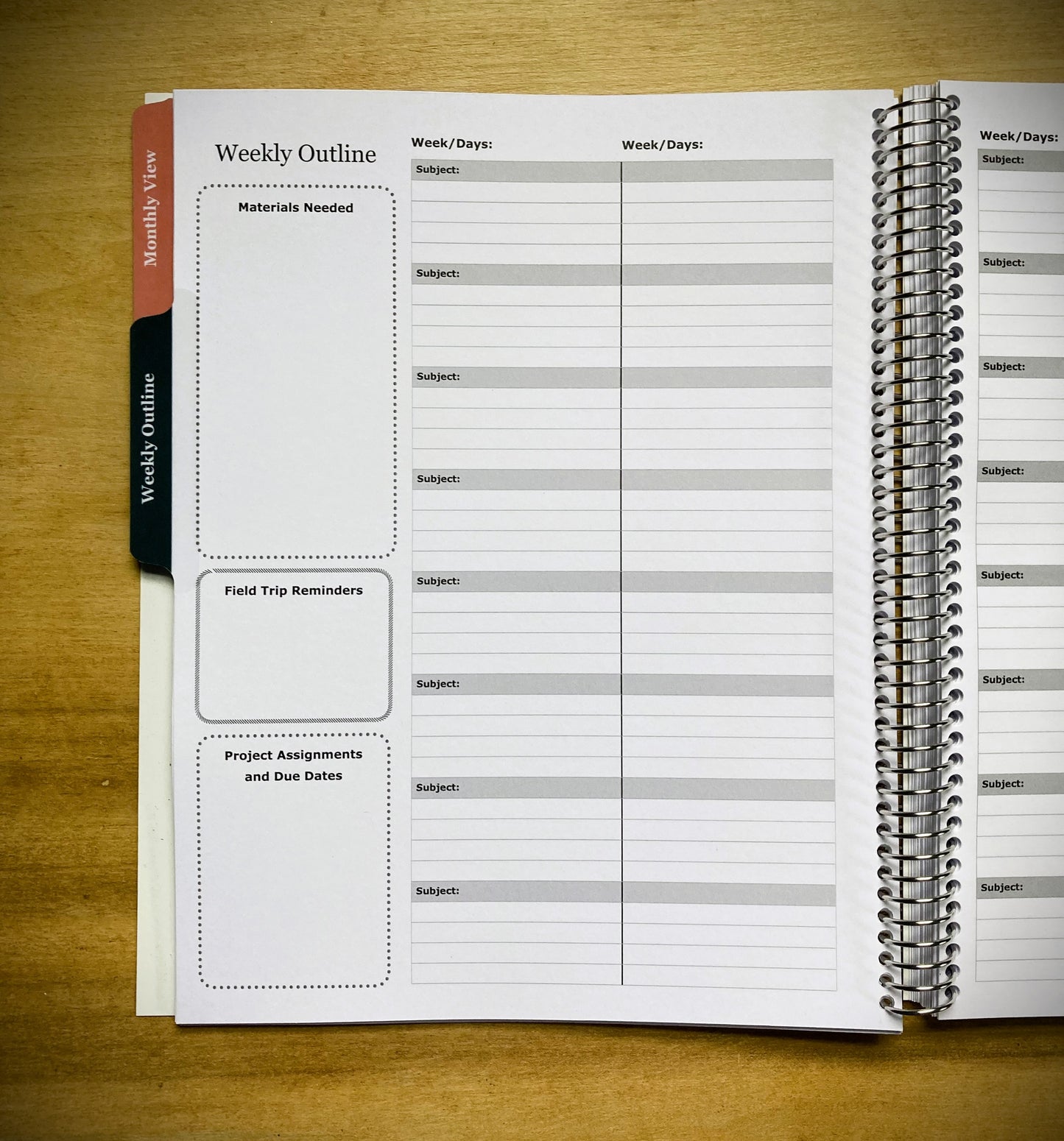 Everyday Homeschooling-Undated Planner