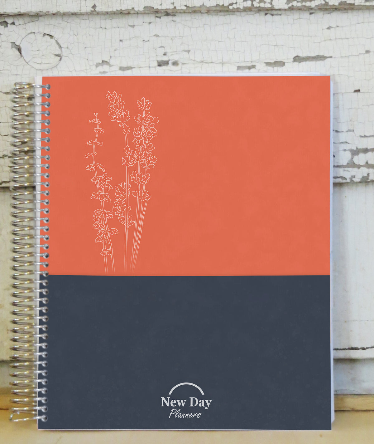 2027 Sunday-Saturday Weekly Faith-Based Productive Planner (Red-Orange on Dark Blue)