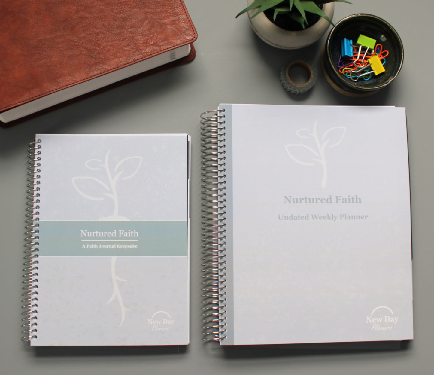 Nurture Faith UNDATED Planner and Nurtured Faith Journal (GRAY)