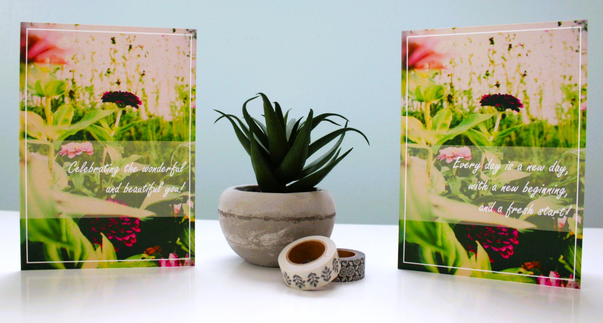 Celebrate, Flower Cards-6 cards/pack